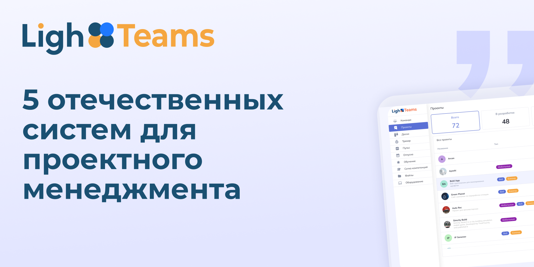 Five Russian project and task management systems