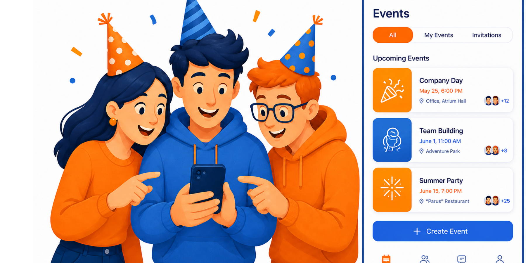 Development of mobile applications for events
