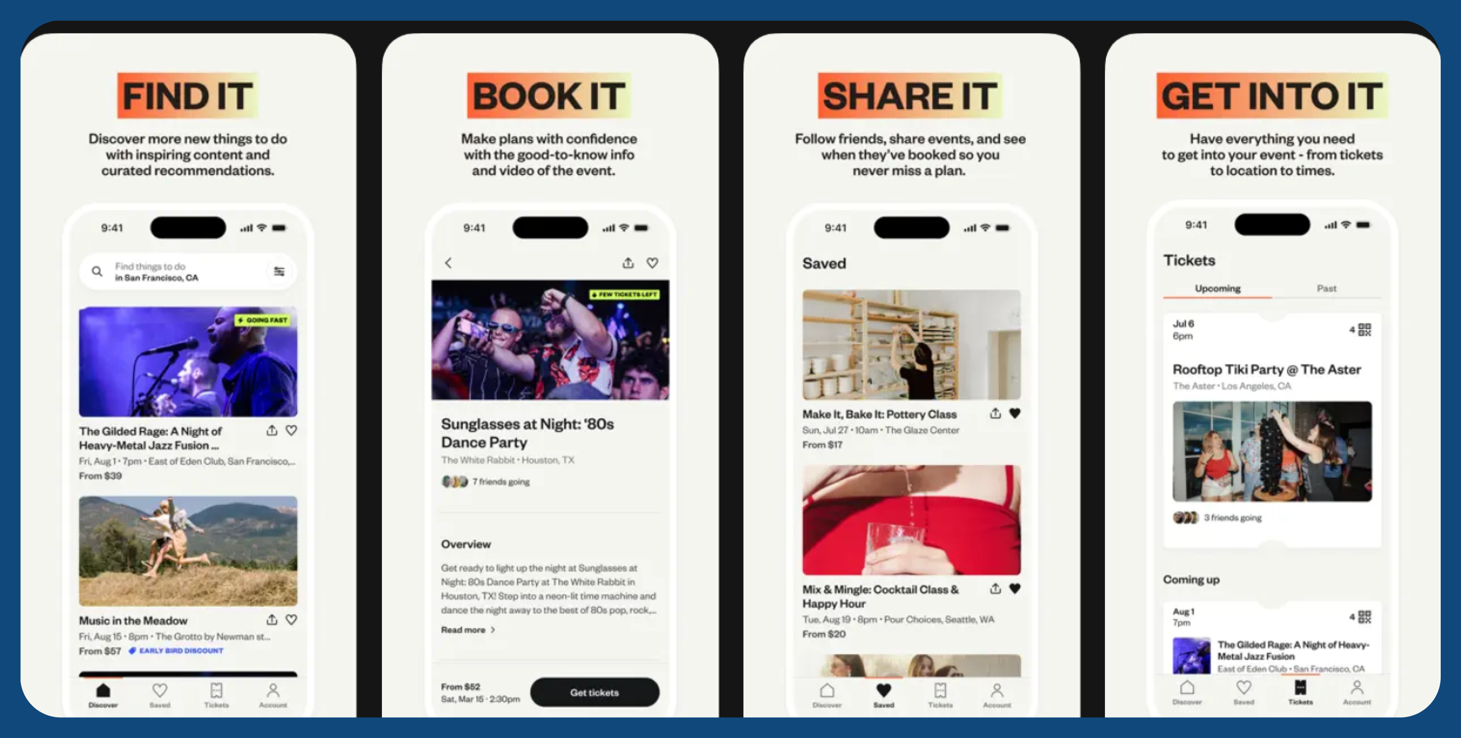 Example of an app for events