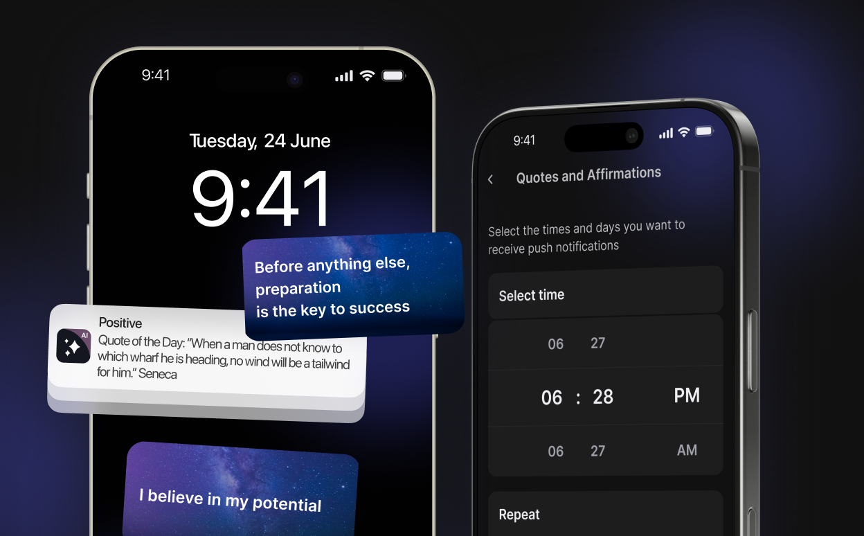 App interface for motivation