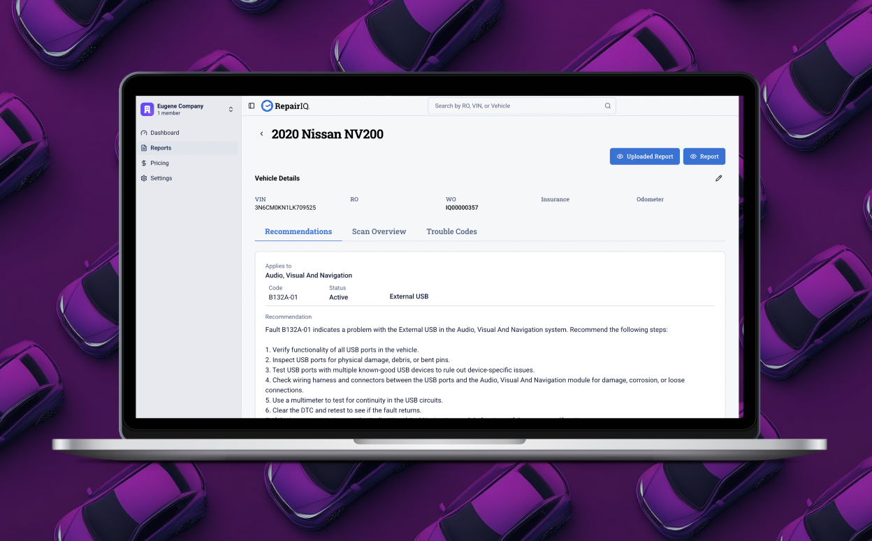 Example of IoT platform development for car service station